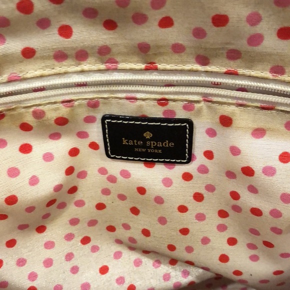 KATE SPADE Black Leather and Gold Zipper Hand Bag - Picture 9 of 15